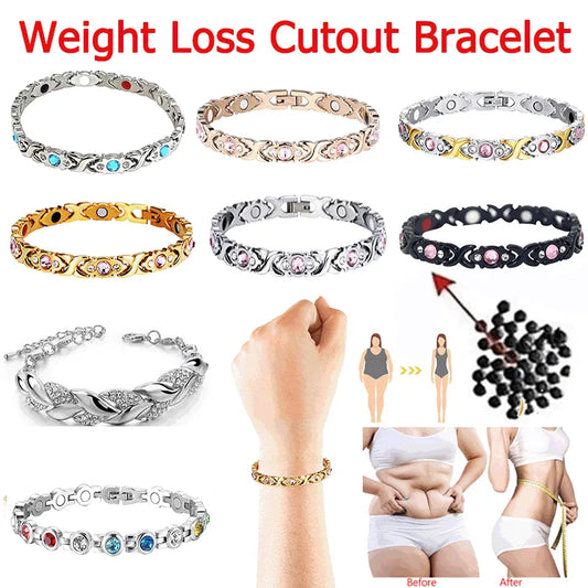 Weight Loss Energy Magnets Jewellery Slimming Bangle Bracelets Twisted Magnetic Therapy Bracelet Health Care