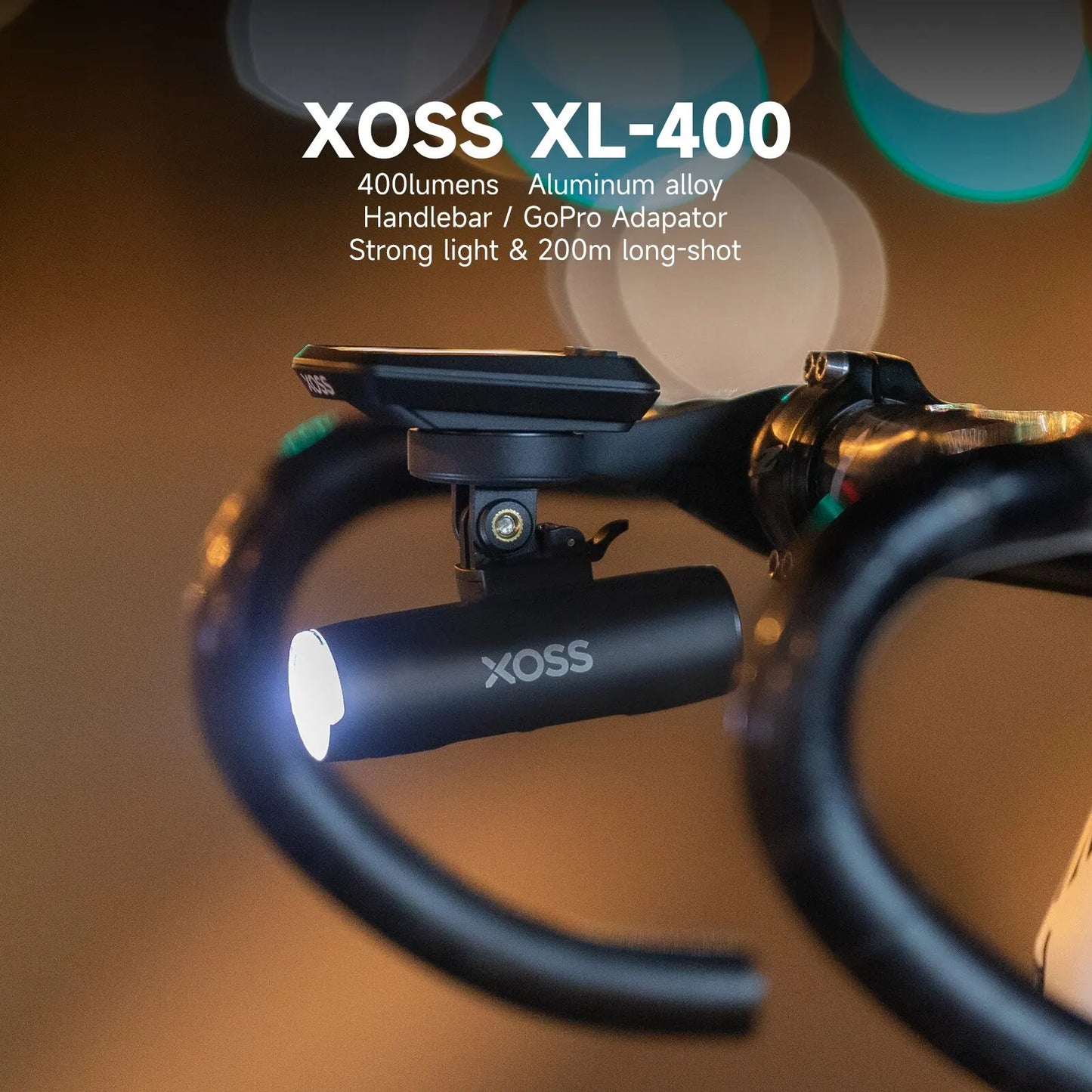 XOSS XL400/XL800 Bike Headlight 400/800 Lumen USB Rechargeable Road MTB Front Lamp Bicycle Light Aluminium Ultralight Flashlight - Hiron Store