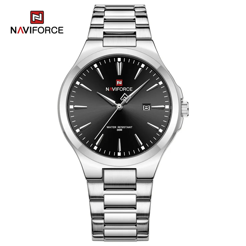 NAVIFORCE Original Watches for Men Stainless Steel Elegant Male Waterproof watch