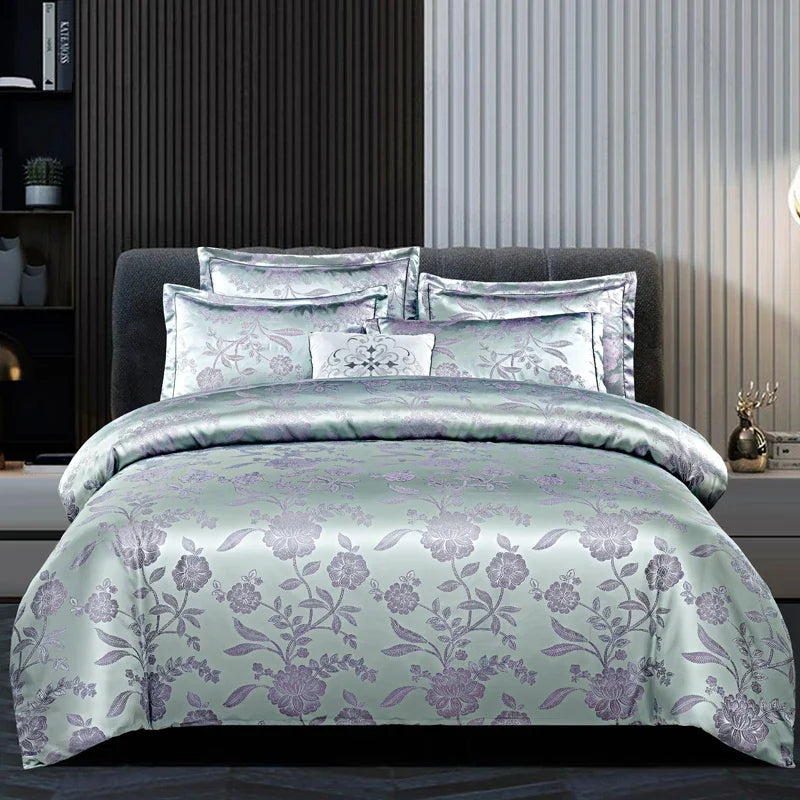 3pcs Duvet Cover and Pillowcase Set, European Light Luxury, Skin-Friendly Soft Fabric, Family bedroom Bedding