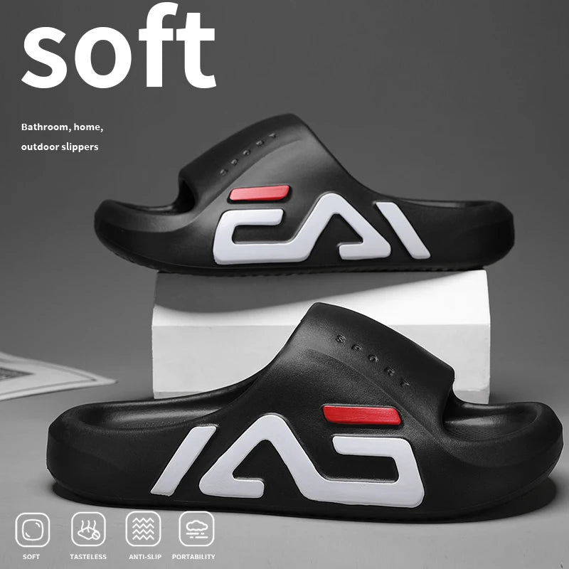 Men Soft Air Cushion Casual Slippers EVA Sandals Fashion Flip Flops Outdoor Summer Seaside Beach Shoes