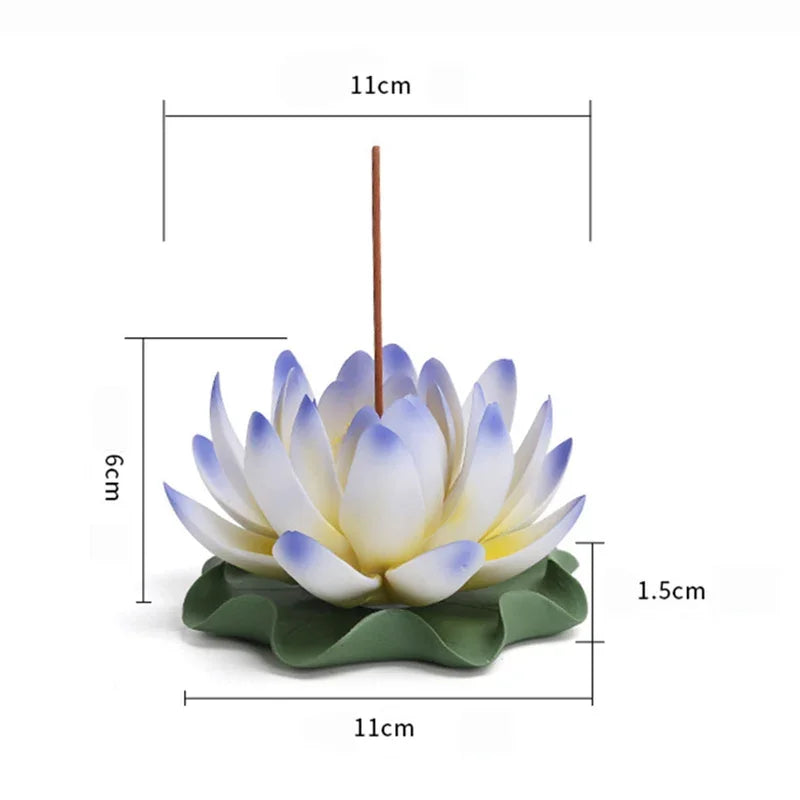 Ceramic Handicraft Stick Incense Burners Simulation Lotus Incense Holder Ornaments