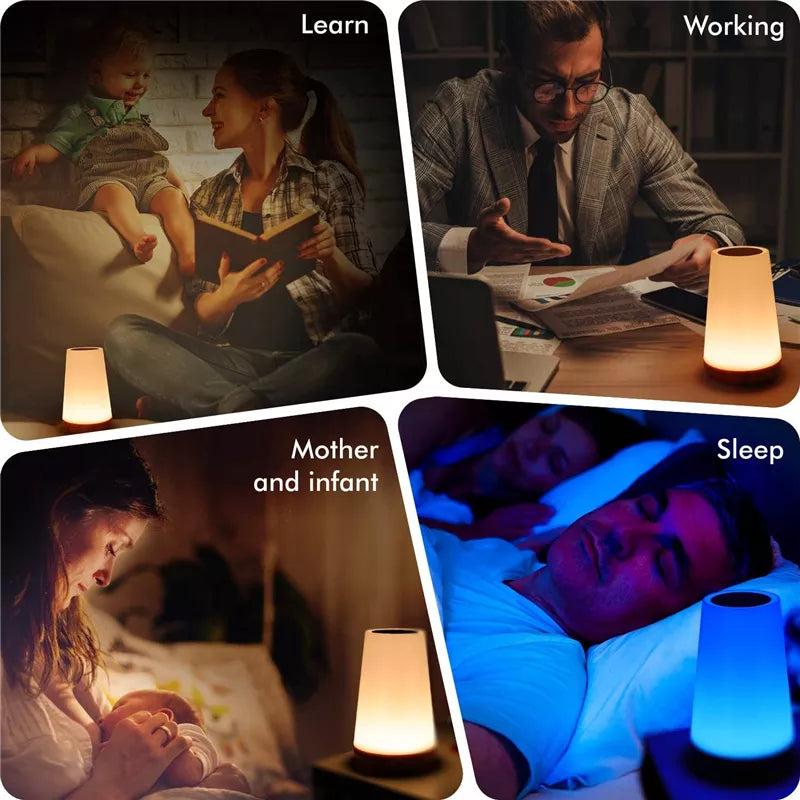 13 Colour Changing Night Light RGB Remote Control Touch Dimmable Lamp