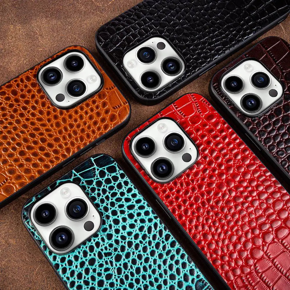 For iphone 14 pro case Genuine Leather Cover for iphone15pro XR XSMax 11 8plus 12