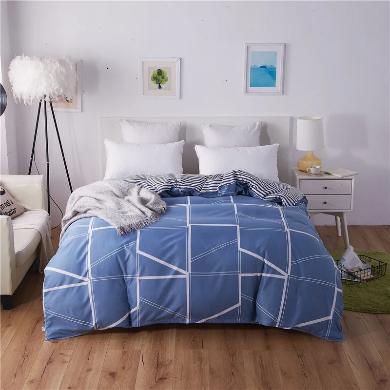 Simple plaid Duvet Cover 220x240 nordic Quilt Cover 1PCS Comforter Covers for double queen king size bed 135 150x200