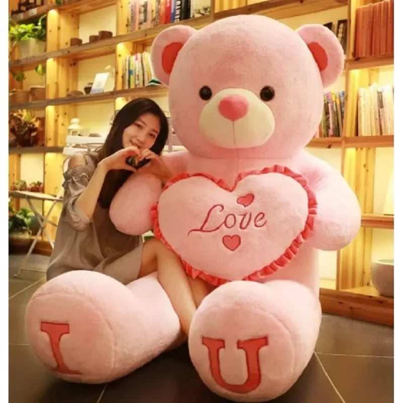 LOVE Plush Toy Bear Giant Stuffed Animals Birthday Gifts Soft Pillow Dolls Grilfriend & Wife