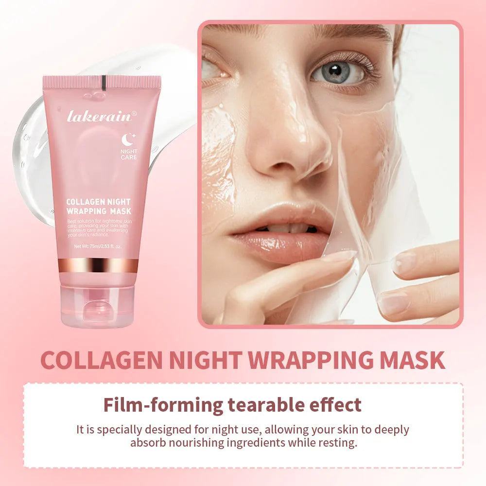 Korean Deep Collagen Mask Peel Off Mask Face Anti-Wrinkle Lifting Skin Care Bio Pack Night Wrapping Woman Overnight Skin
