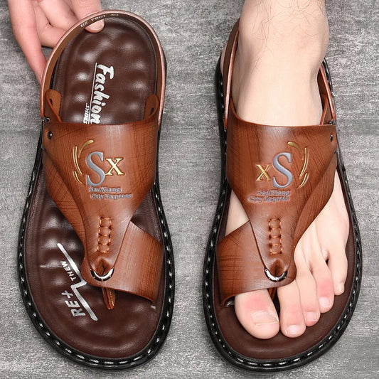 Men's Sandals Wholesale Summer Soft soled Anti slip Beach Shoes Men's Large New flip-flops Casual Outwear Sandals - Hiron Store