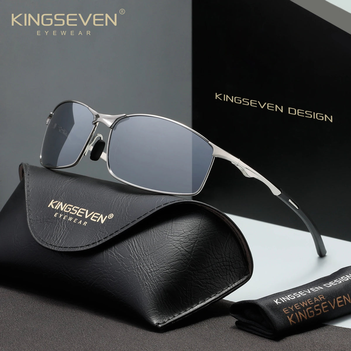 KINGSEVEN Fashion Sunglasses, Luxury Retro Men Women Sunglasses,   Cycling Glasses ,Outdoor Causal Sport Driving Fishing