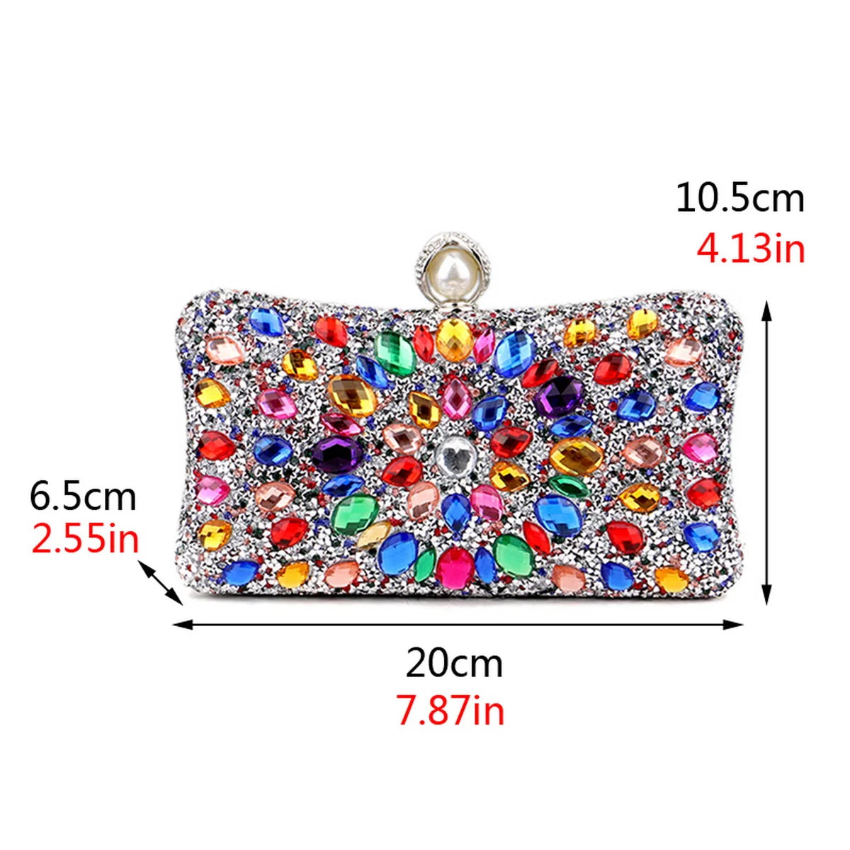 Full Diamonds Acrylic Flower Luxury Prom Wedding Dinner Handbags