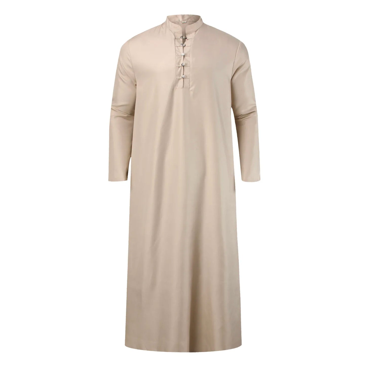 Muslim Robe Men Jubba Thobe Saudi Arabia Kaftan Solid Color Stand Neck Homme Abaya Caftan Islamic Clothing Islam Dress Eid Abaya - Hiron Store