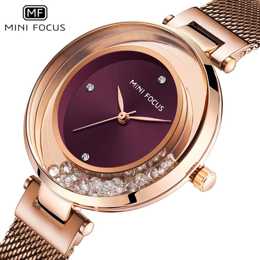 MINI FOCUS Women Watches Creative Dial Luxury Watch Woman Quartz Waterproof Women's Wristwatch Fashion Ladies Clock - Hiron Store