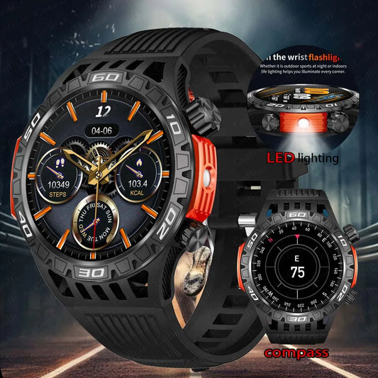 Smart Watch Men With LED Lighting Fitness Tracker Watch Waterproof Bluetooth Smartwatch