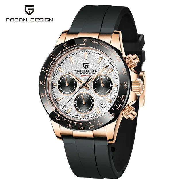 40mm New V2 PAGANI DESIGN Men's Quartz Watches Sapphire Retro Chronograph Stainless Steel Waterproof Watch