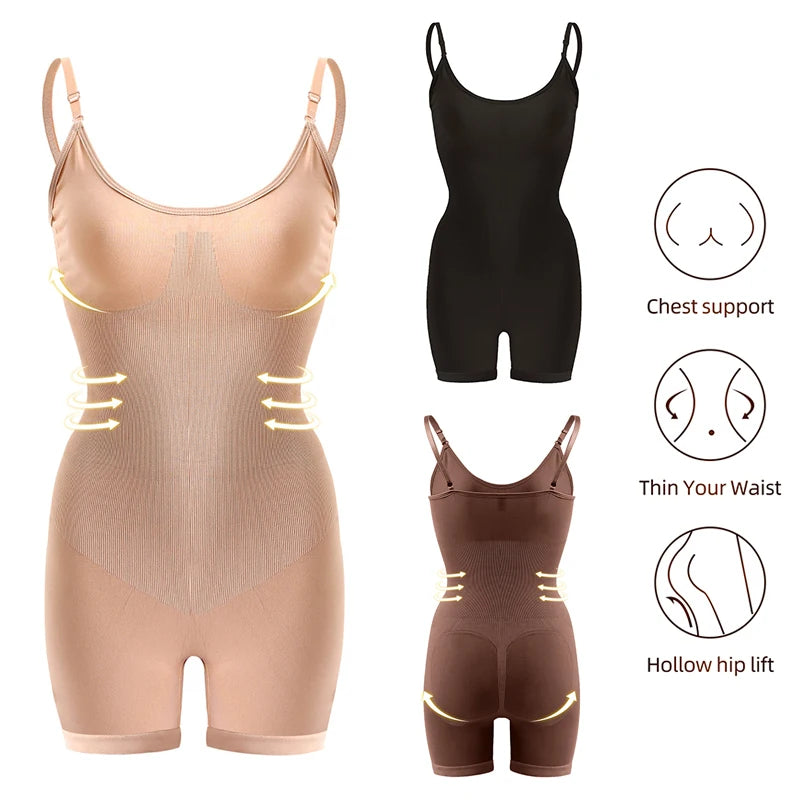 Women Seamless Bodysuit Push Up Corset Waist Trainer Trimmer Butt Lifter Body Shaper Slimming Shapewear Tummy Control Underwear