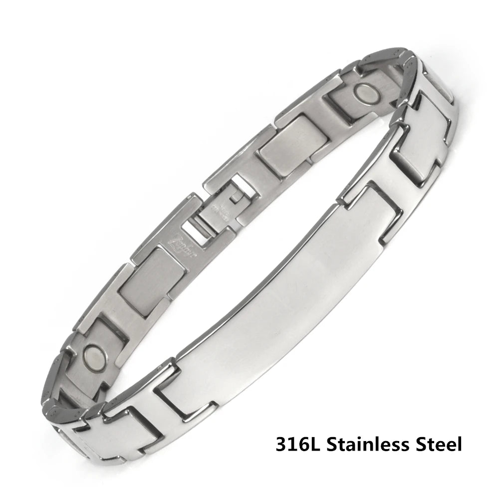 Titanium Steel Magnetic Health Bracelet Pure Titanium Tungsten Steel Anti-fatigue Energy Bracelet