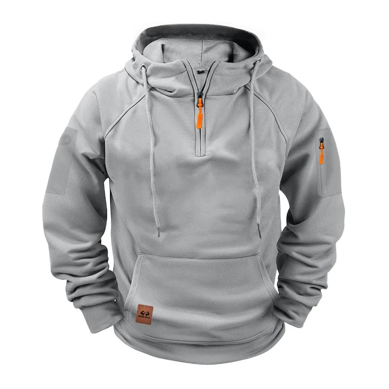 2026 New Men's Keep Warm Hoodie, Streetwear Zipper Jacket, Long Sleeve Hooded Pullover, Male Running Sweatshirt