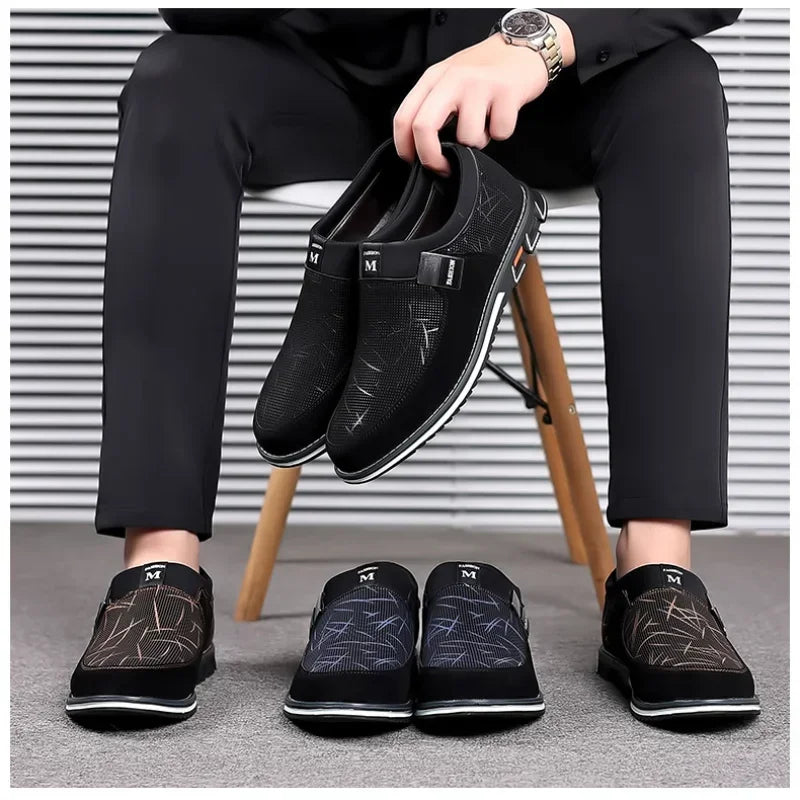 Men's Casual Leather Shoes Slip-On Loafers for Men Business Brand Shoes