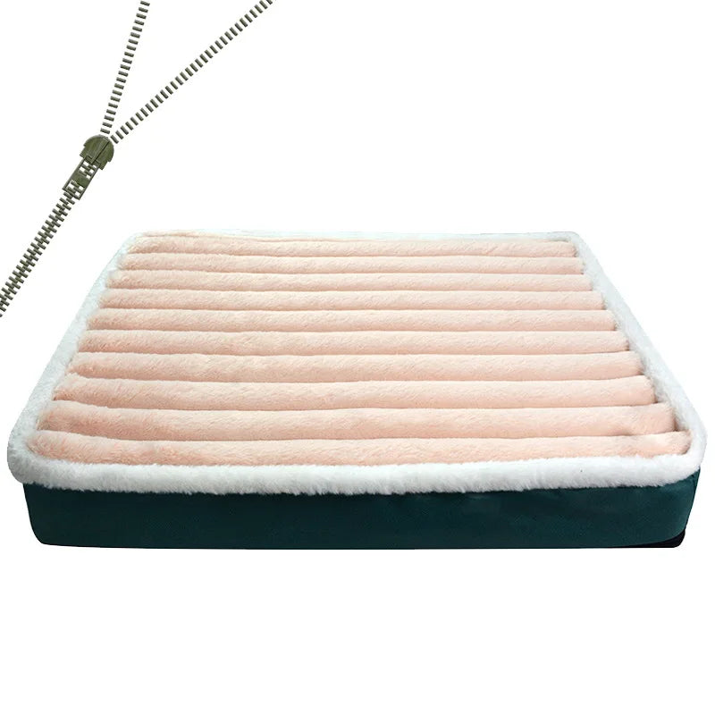 Dog Bed Mat with Zipper Remolvable Pet Mattress for Dog Sleeping et Pad Cushion for Small Medium Pet