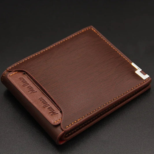 New Men's Wallet Short Multi-function Fashion Casual Draw Card Wallet Card Holders for Men Cardholder Bags