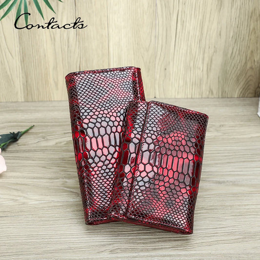 Genuine Leather Wallets for Women Fashion Design Card Holders Coin Purses Money Clip Female  Handbags