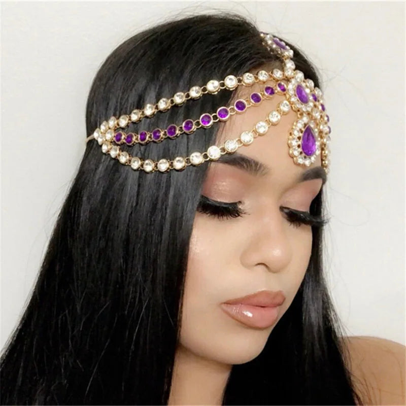 Forehead Headband Accessories Hair Clip Indian Bohemia Hair Jewellery maang tikka