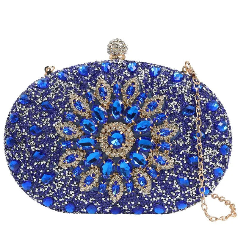 Women Dinner Bag Fashion New Sunflower Inlaid Diamond Banquet Hand Bag Dress Evening Bag - Hiron Store