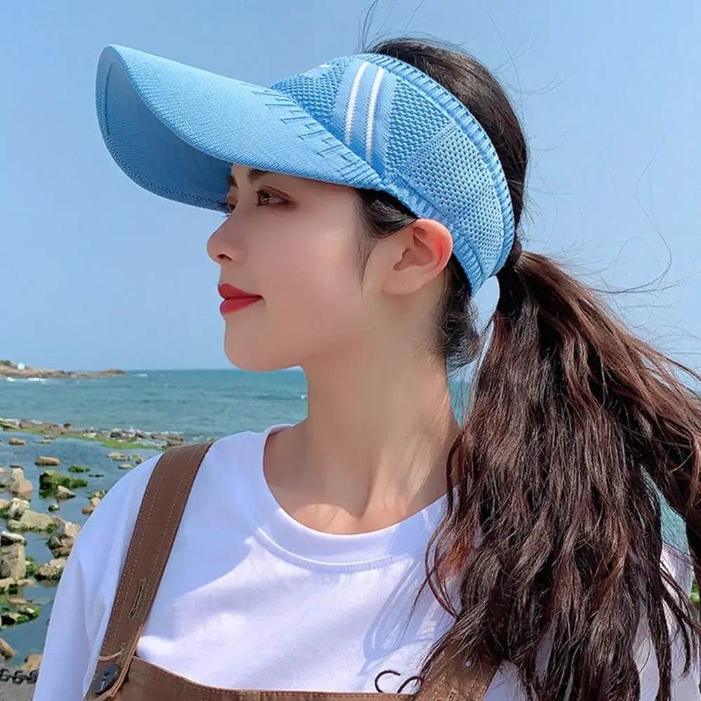 Women Sun Protection Hat Baseball Cap Outdoor & Sport Leisure Hat Breathable Sunshade Ponytail Hat