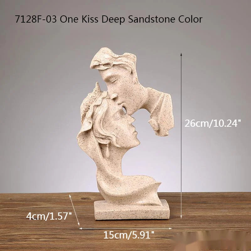 New Style One Kiss Love Personalized Ornaments Resin Crafts Home Living Room Decoration