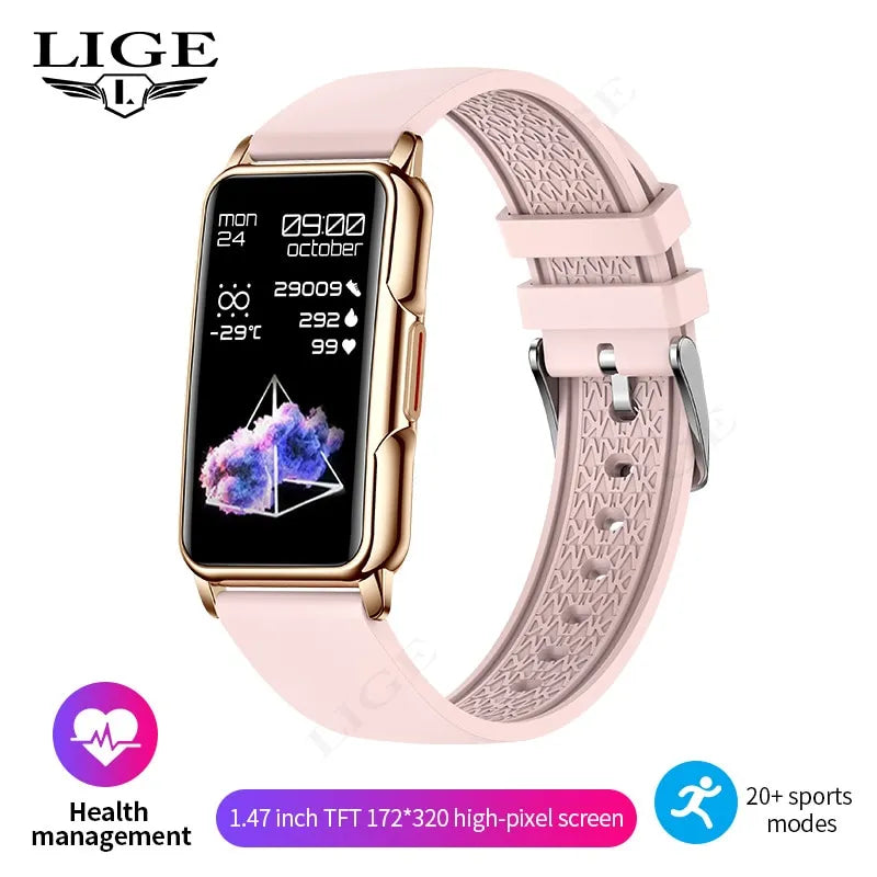 Smart Watch Women Full Touch Screen Bluetooth Call IP67 Waterproof Sports Fitness Tracker - Hiron Store