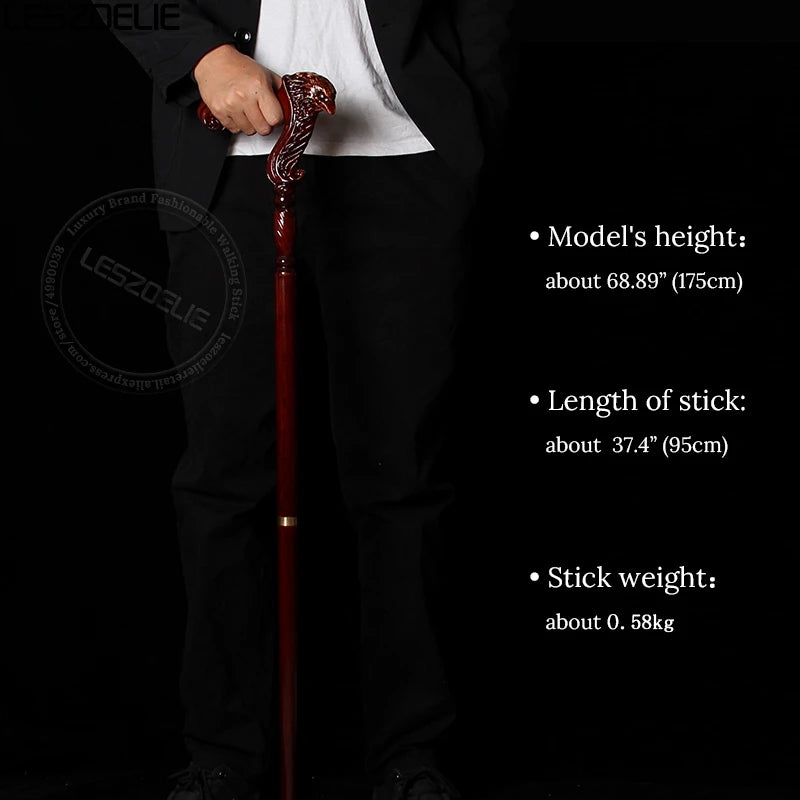 Eagle Style German Beech Wooden Walking Stick Men Detachable Canes Women Elegant Walking Sticks