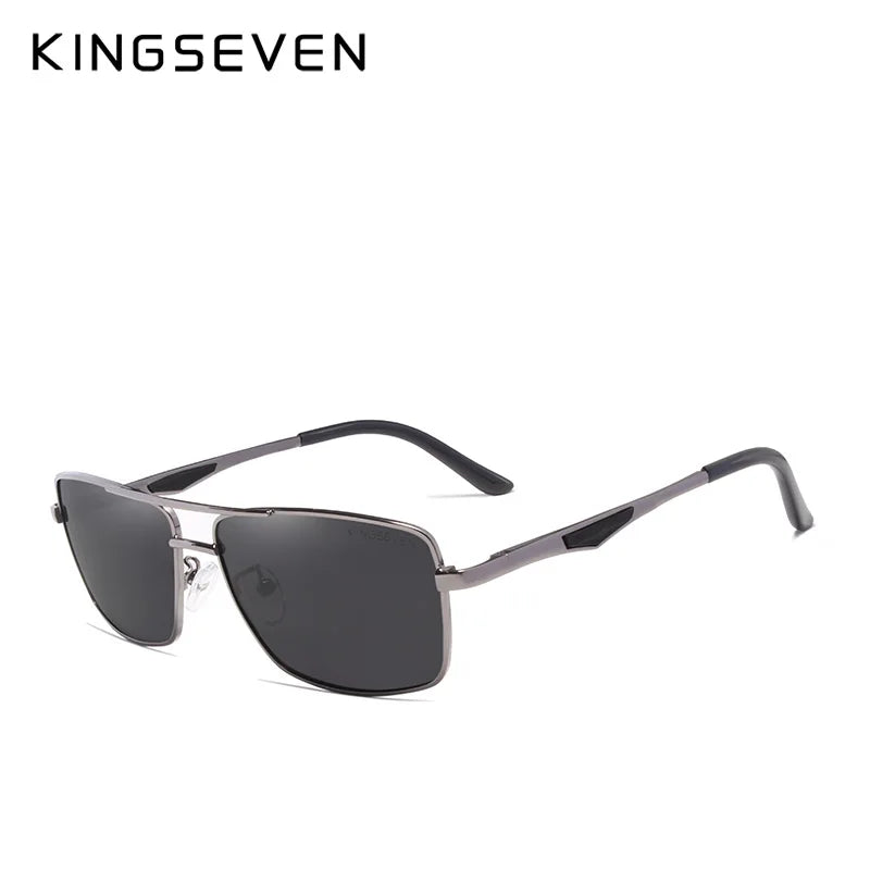 KINGSEVEN Brand Designer Polarized Sunglasses, For Driving Men Square Sun Glasses, For Men's Fashion Travel
