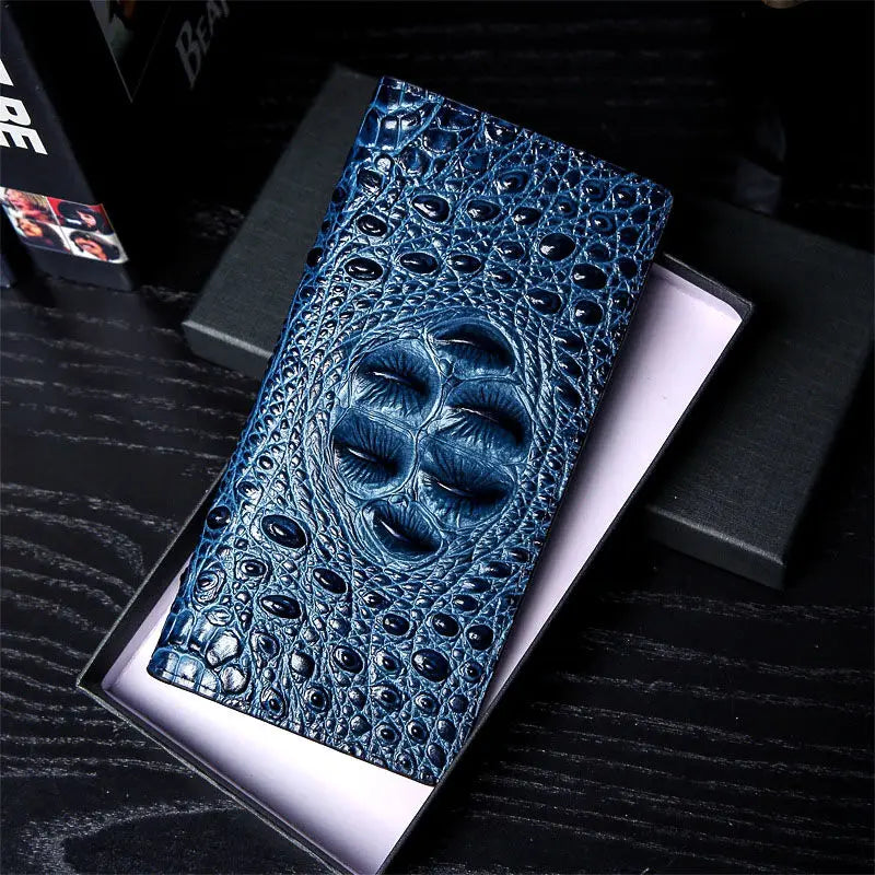 Men Wallets Business Crocodile Genuine Leather Fashion Thin Short Wallet 4 Color Pure Leather Card Wallets Pj194