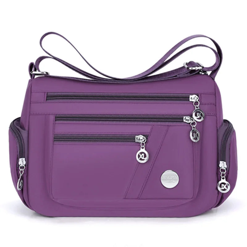 New style neutral nylon fabric ladies' handbag shoulder strap crossbody bag multi-compartment travel casual bag