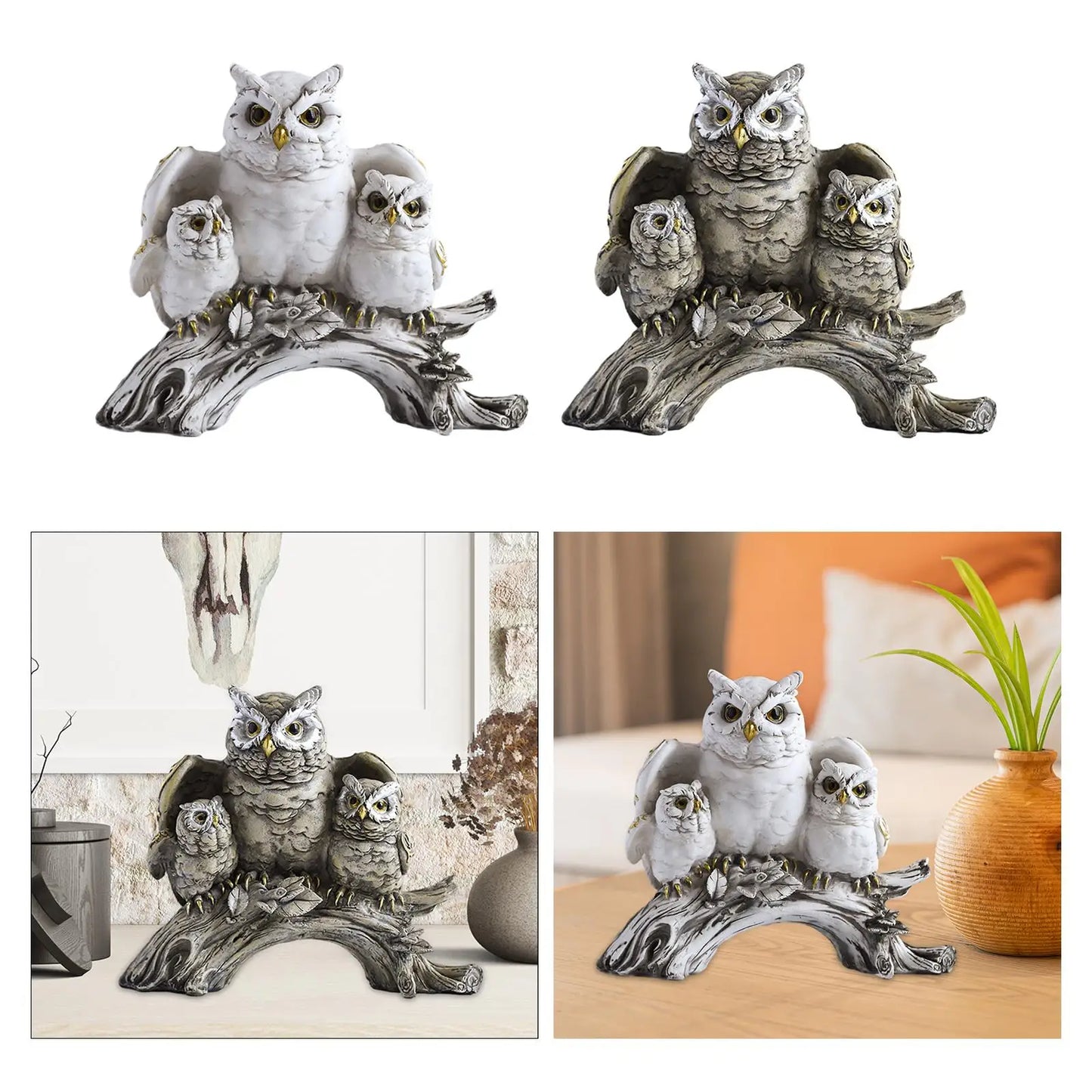 Owl Figurines Home Decor Creative Ornaments Modern Owl Sculpture Owls Statue