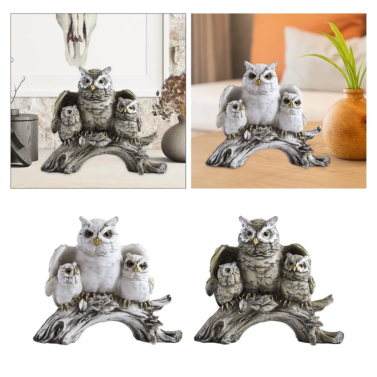 Owl Figurines Home Decor Creative Ornaments Modern Owl Sculpture Owls Statue