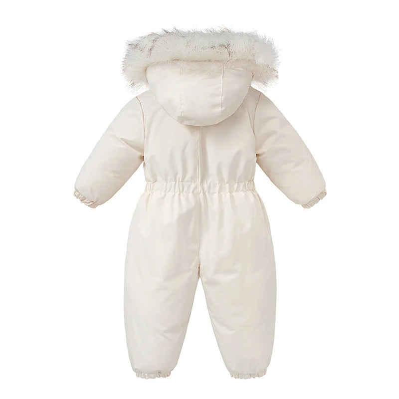 Autumn and Winter Jumpsuit Warm Baby Ski Suit Plus Velvet Boys Overalls Baby Girl Clothes Waterproof Children Jacket