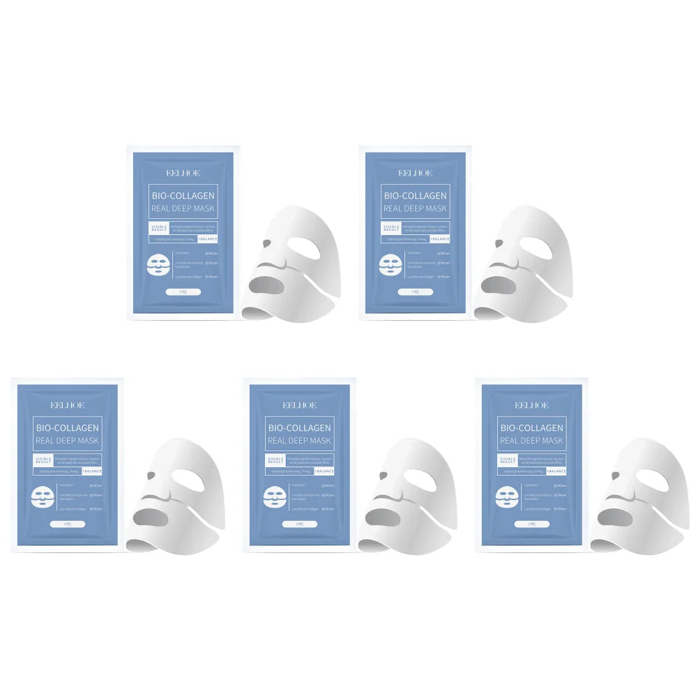 Bio Collagen Real Deep Moisturizing Mask Anti-Wrinkle Lifting Face Mask Hydrolyze Collagen Soluble Sheet Mask