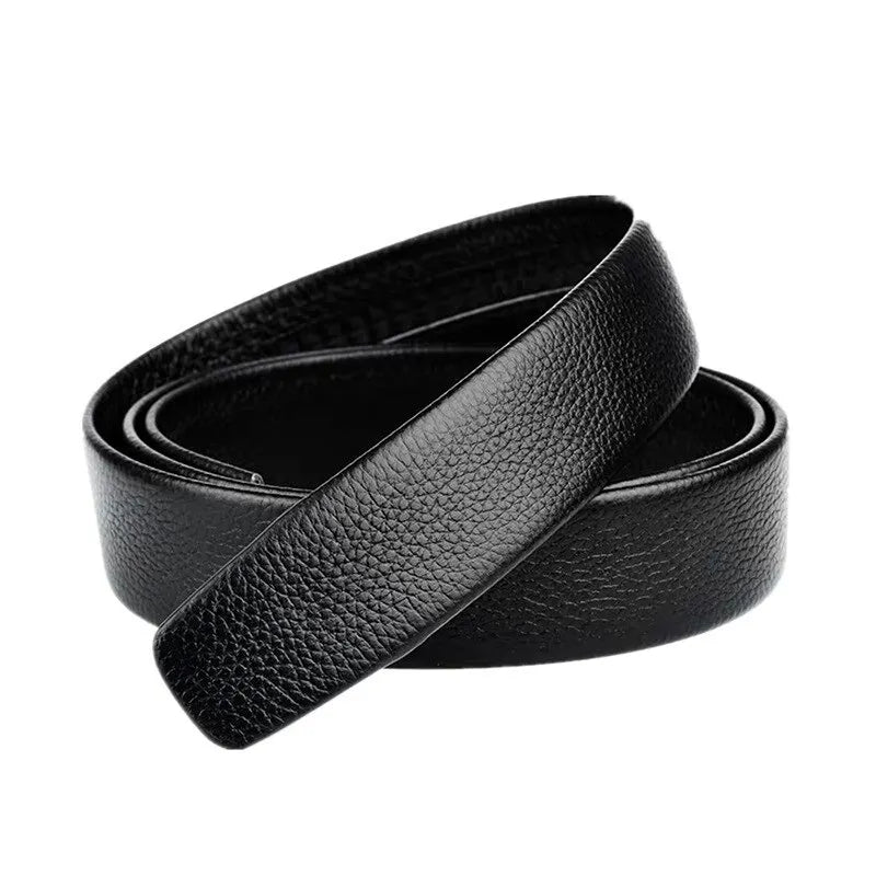 1pcs Business Belt Glossy Style High Quality Faux Leather With Lychee Pattern Trouser Belt - Hiron Store