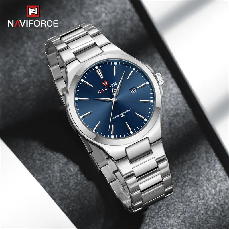 NAVIFORCE Original Watches for Men Stainless Steel Elegant Male Waterproof watch