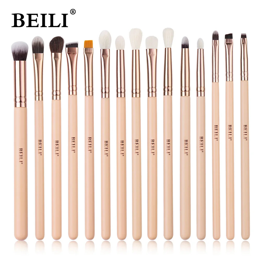 BEILI Pink Makeup Brushes High Quality Powder Foundation Blush Eyeshadow Make Up Brush Set