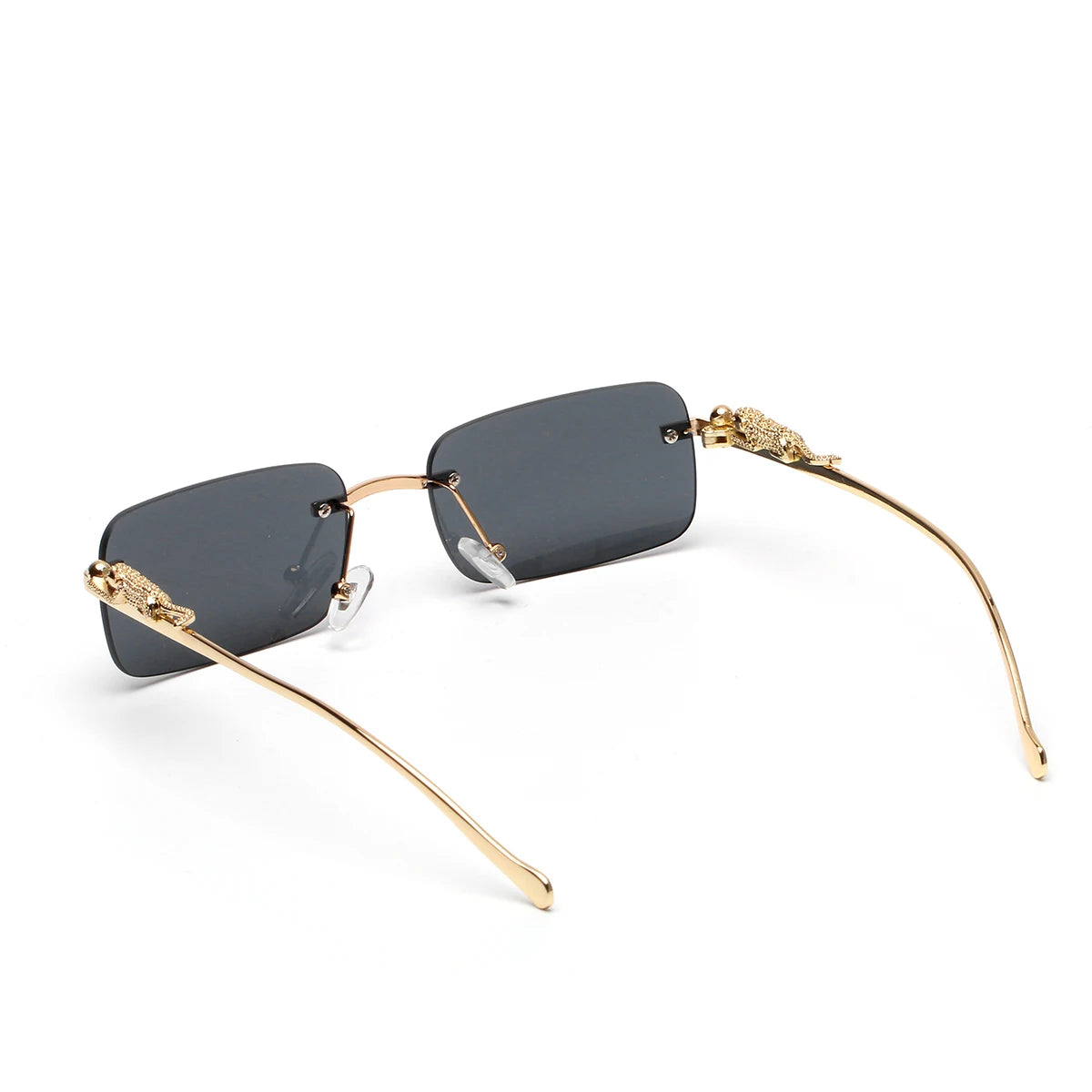 Ruiao rimless sunglasses UV400 fashion square metal glasses designer sunglasses shades