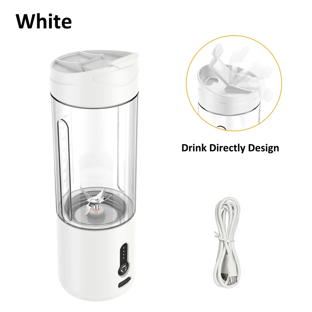 Mini Portable Blender Electric Fruit Juicer Smoothie Orange Fresh Juice Blender Multifunction Rechargeable Portable Bottle Mixer - Hiron Store