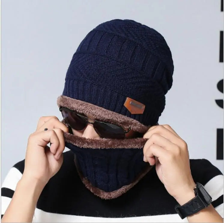 Winter Hat Skullies Beanies Hats Beanies For Men Women Wool Scarf Caps Balaclava Mask Gorras Bonnet Knitted Hat - Hiron Store