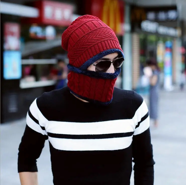 Winter Hat Skullies Beanies Hats Beanies For Men Women Wool Scarf Caps Balaclava Mask Gorras Bonnet Knitted Hat - Hiron Store