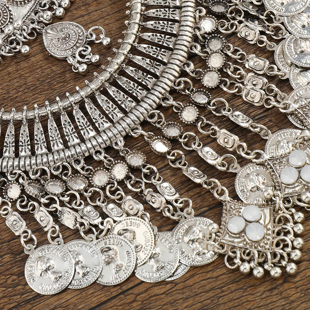 Women Necklace Vintage Statement Necklaces Pendants Bohemia Tassels Jewelry Accessories - Hiron Store