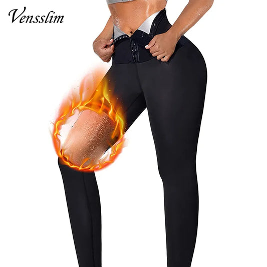 Women Sweat Sauna Pants Body Shaper Capri Sportswear Thermo Hot Leggings Fitness Workout Shapewear Waist Trainer Thigh Trimmer - Hiron Store