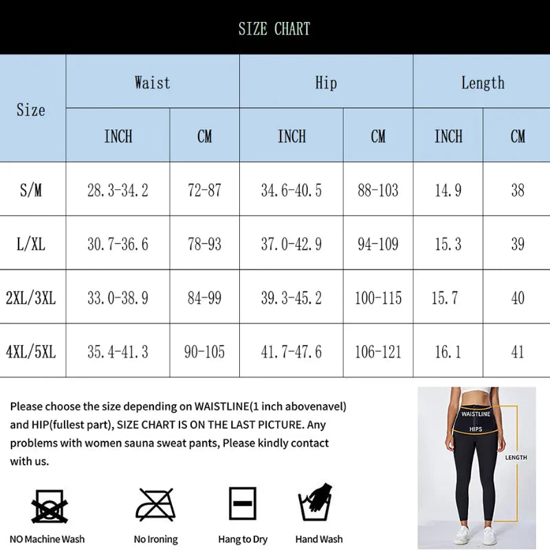 Women Sweat Sauna Pants Body Shaper Capri Sportswear Thermo Hot Leggings Fitness Workout Shapewear Waist Trainer Thigh Trimmer - Hiron Store