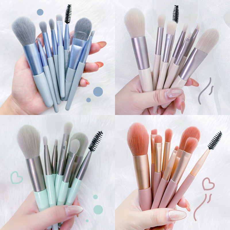 8 Makeup Brush Set Portable Soft Hair Powder Concealer Eye Shadow Blush Foundation Brush Full Set Beauty Tools