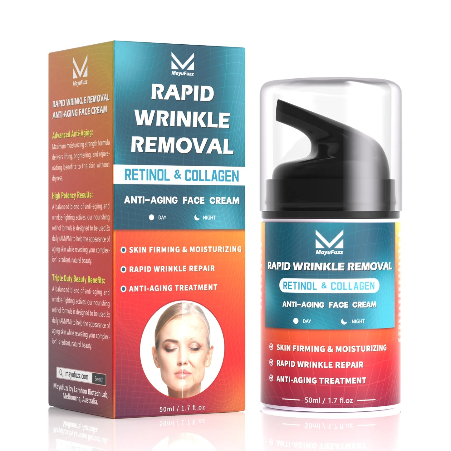 Retinol Rapid Wrinkle Removal Face Serum Lifting Firming Fade Fine Lines Anti-Aging Essence Whitening Brighten Repair Skin Care - Hiron Store